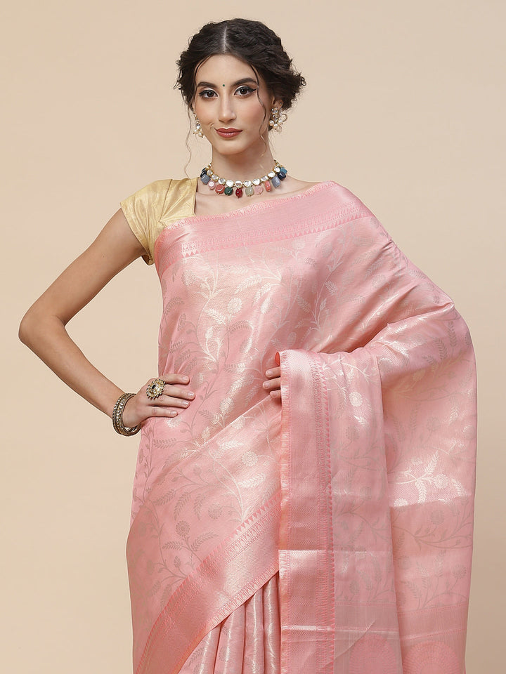 Zari Jaal Cotton Woven Saree