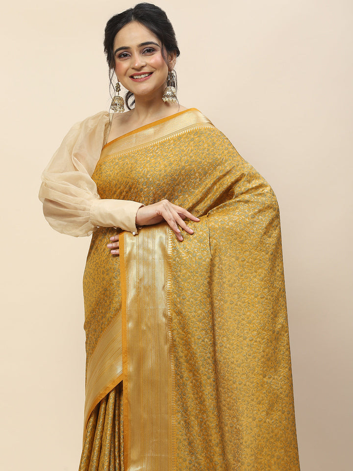 Resham Zari Border Woven Cotton Saree