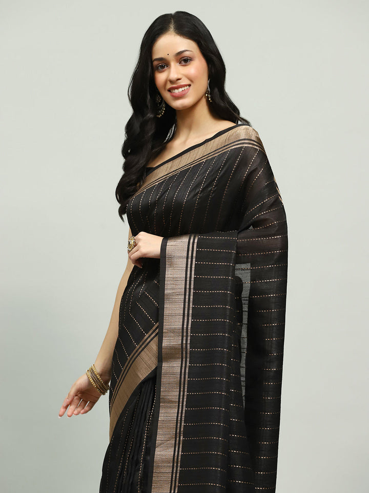 Embroidered Border Booti Art Silk Saree