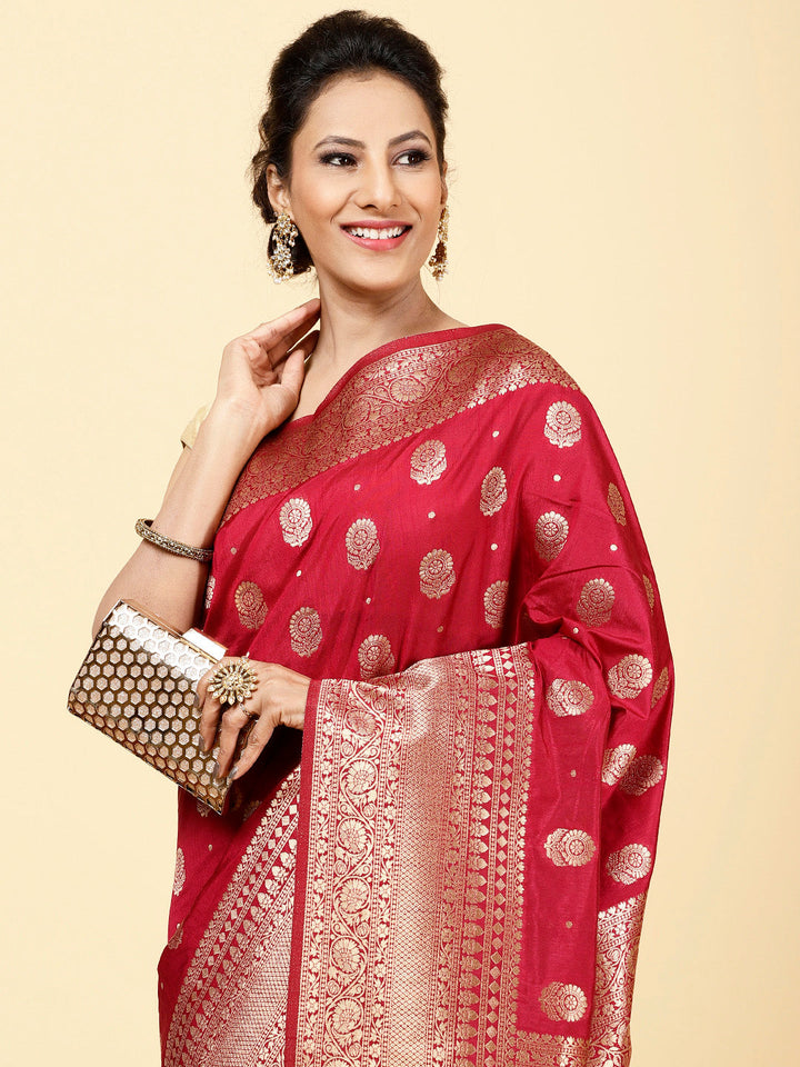 Floral Booti Handloom Woven Saree