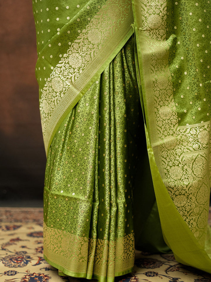 Woven Design Satin Saree