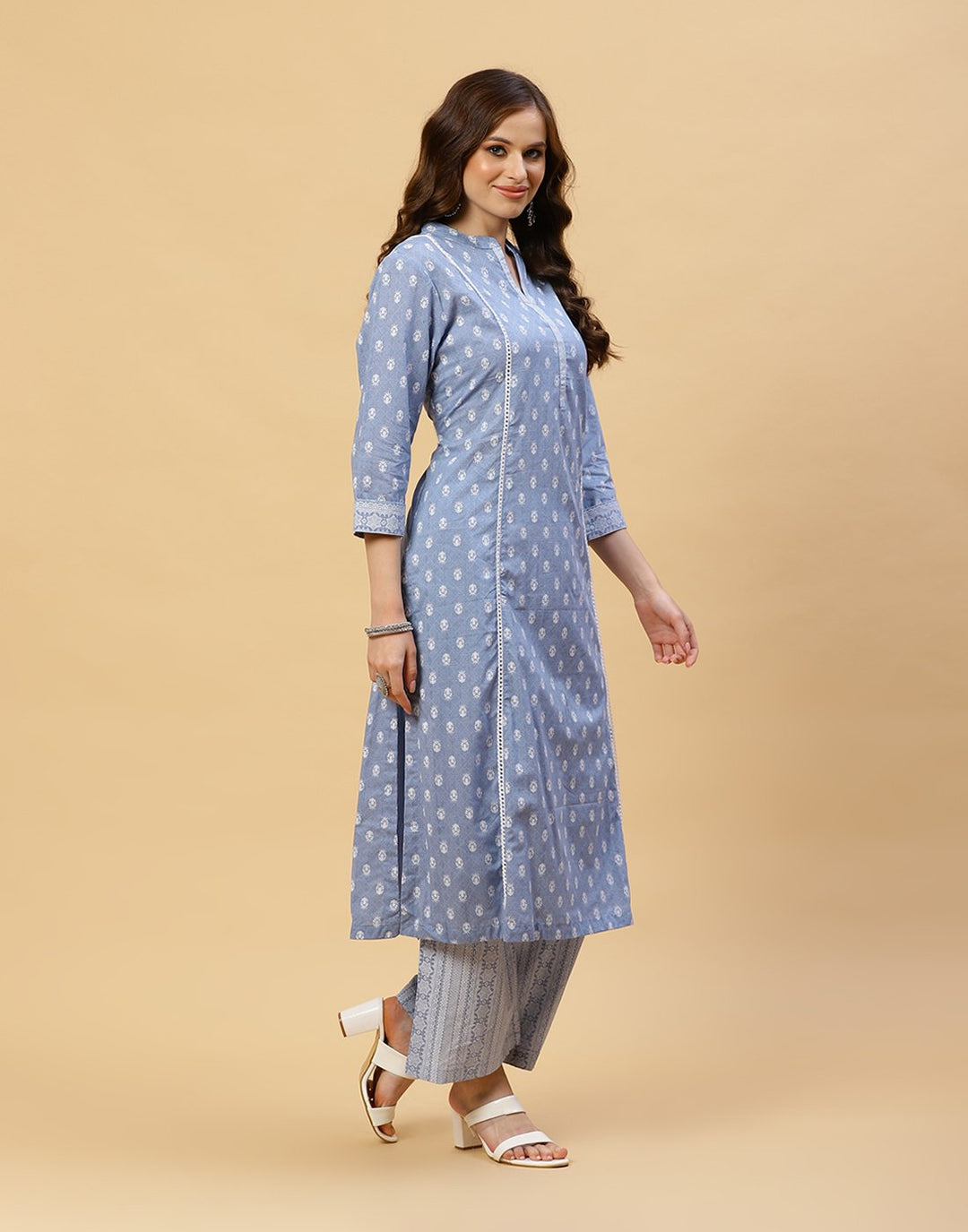 Printed Cotton Kurti With Pant