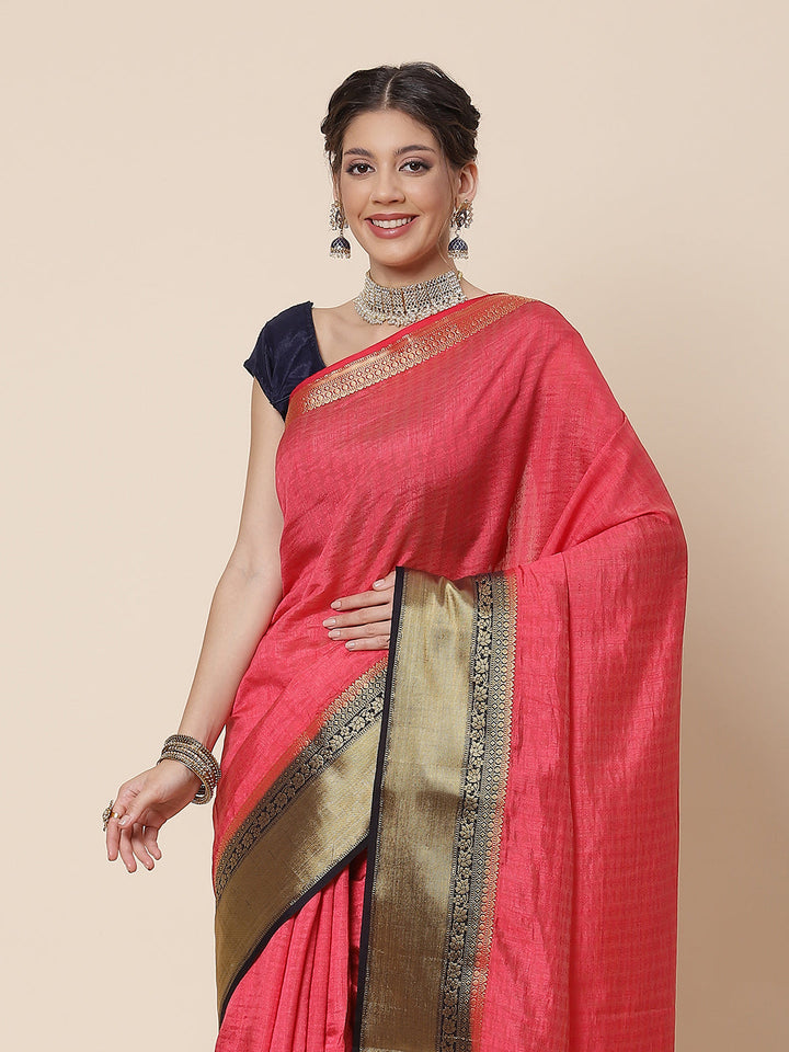 Zari Border Art Handloom Woven Saree