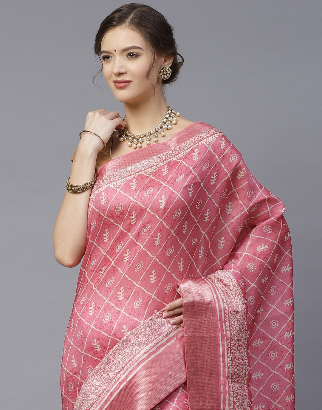 Satin Printed Saree