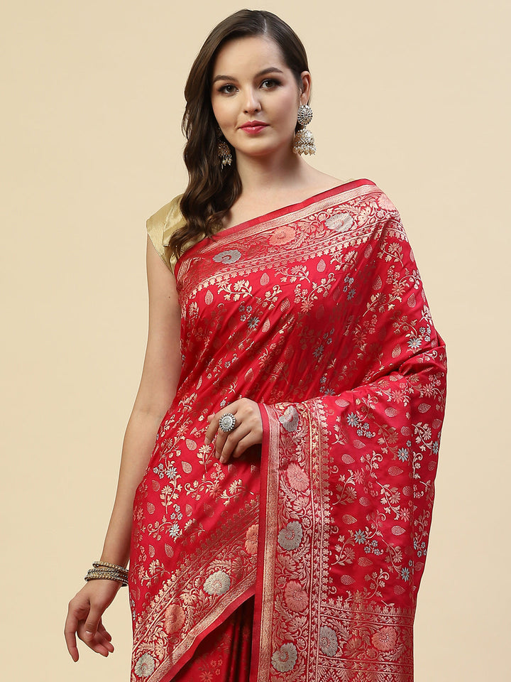 Zari Jaal Handloom Woven Saree