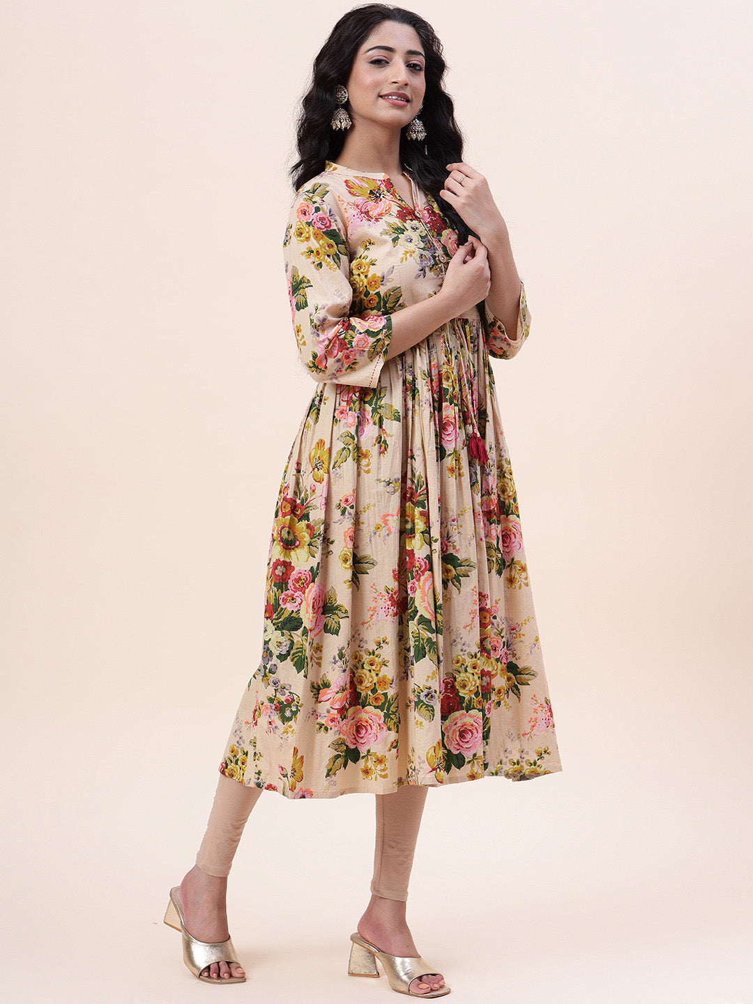 Floral Printed Cotton Kurta