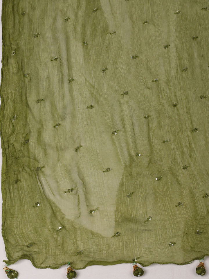 Embroidery Work Chanderi Kurta With Pant