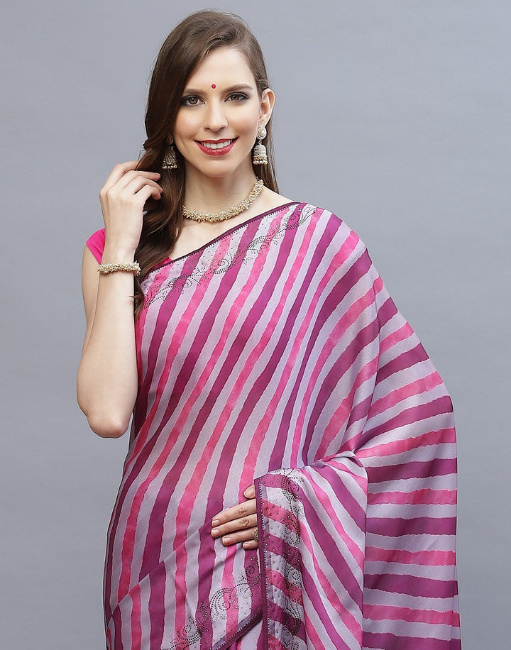 Satin Printed Saree