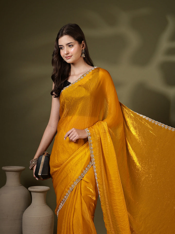 Embroidered Organza Saree