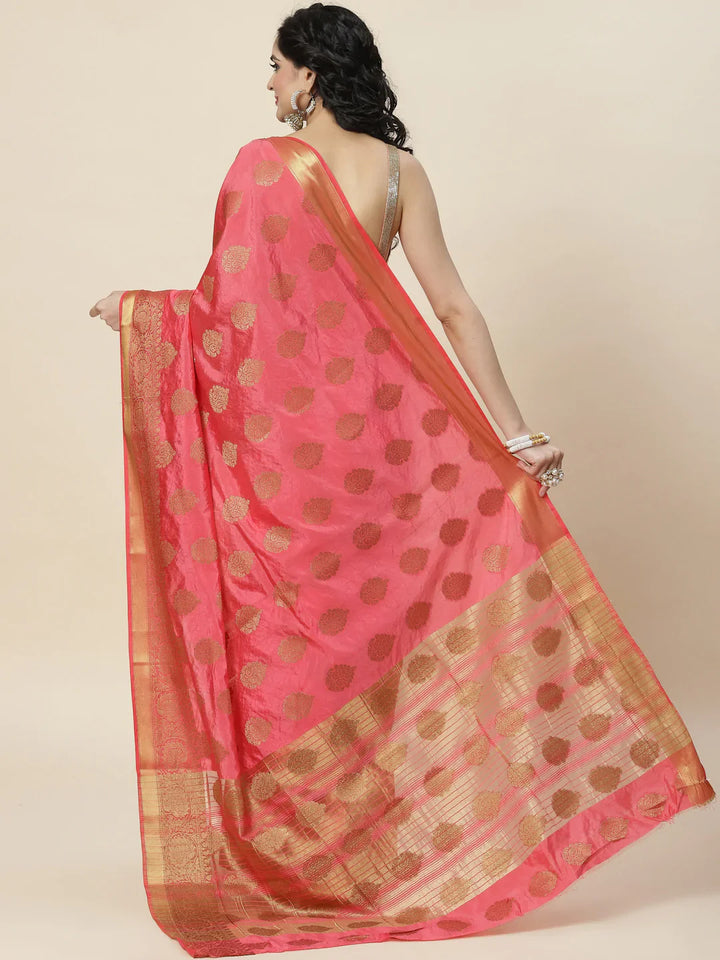 Zari Border Booti Handloom Woven Saree