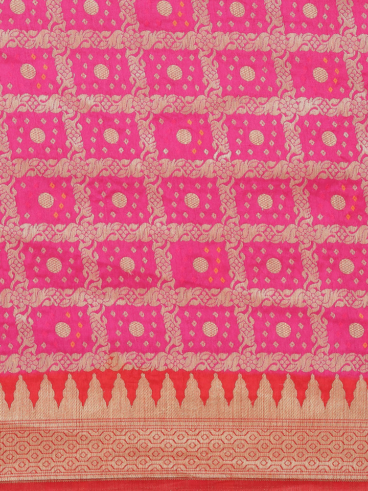 Bandhez Art Handloom Saree with Zari Border