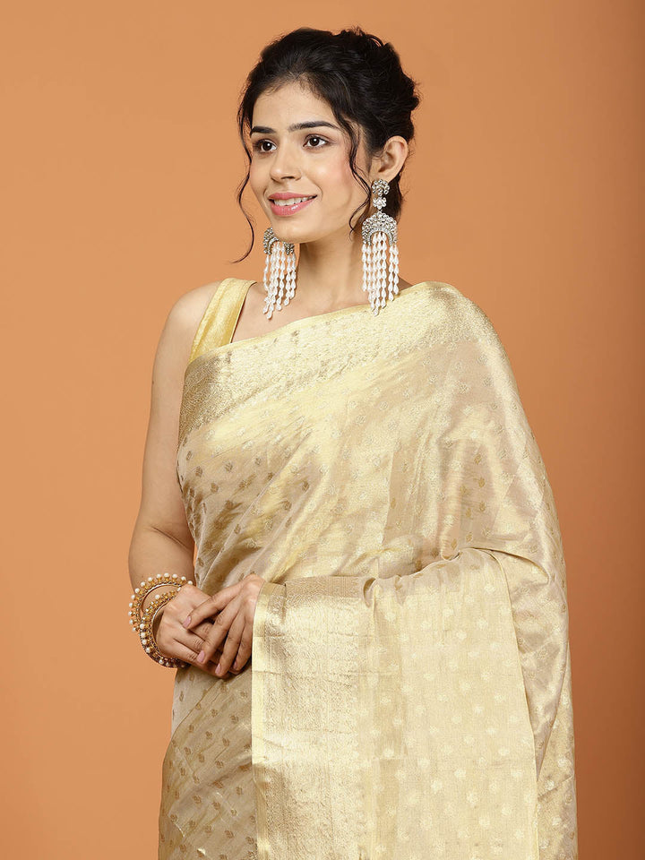 Zari Jaal Cotton Woven Saree