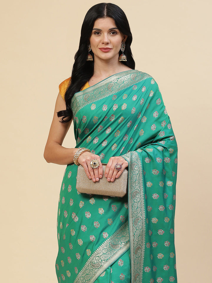 Stone Booti Banarasi Woven Saree
