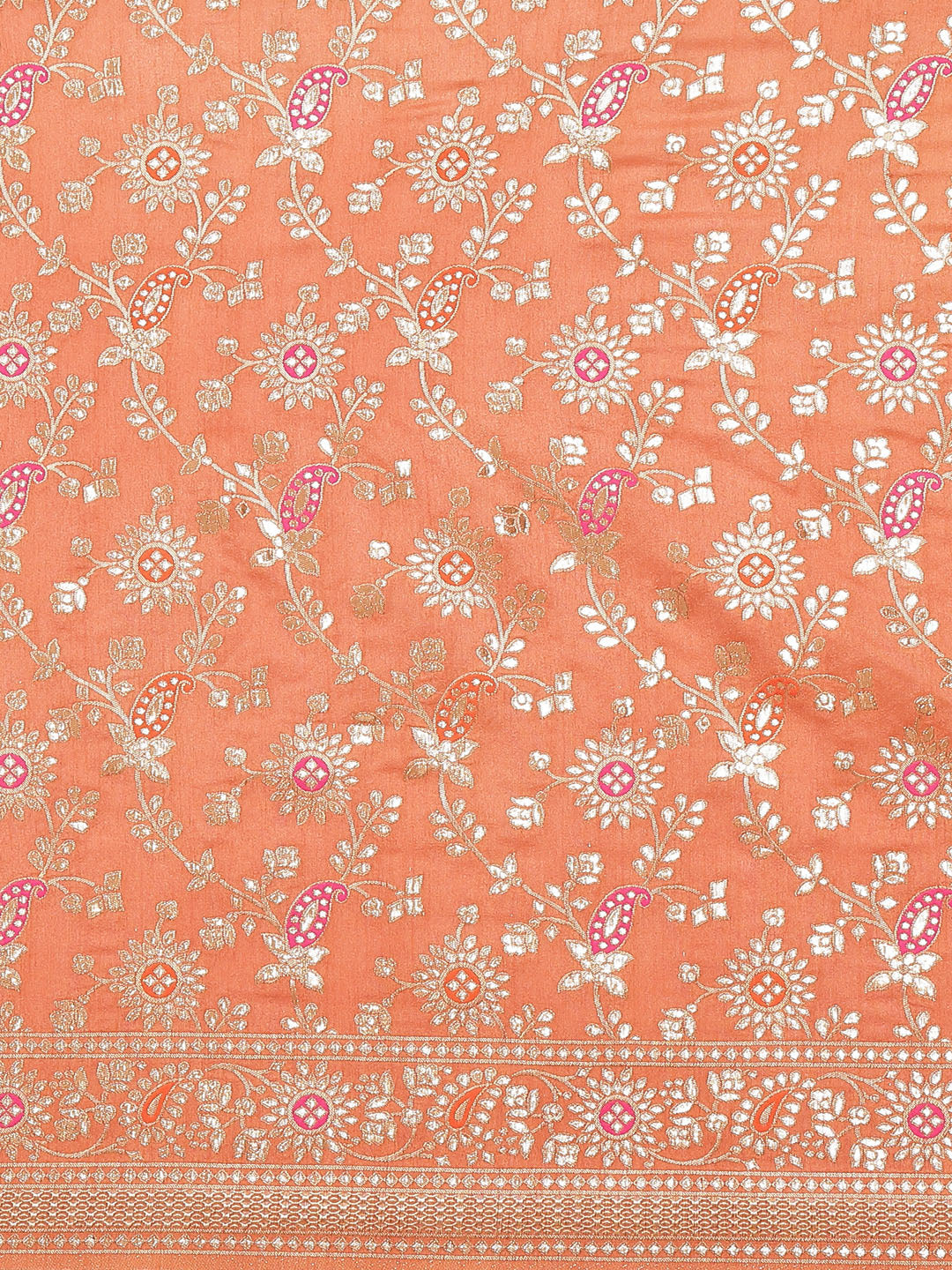 Gota Work Banarasi Woven Saree