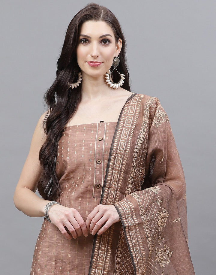 Chanderi Embroidered Suit piece