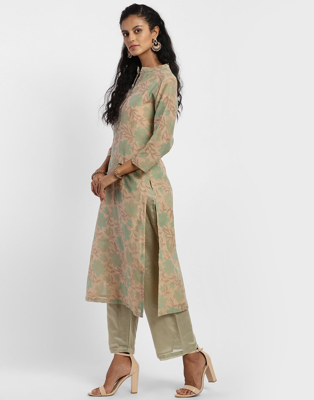 Cotton Chanderi Kurta with Plazzo