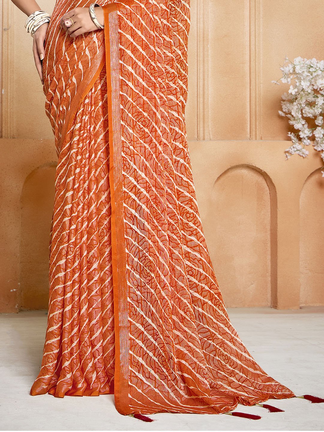 Digital Printed Chiffon Saree