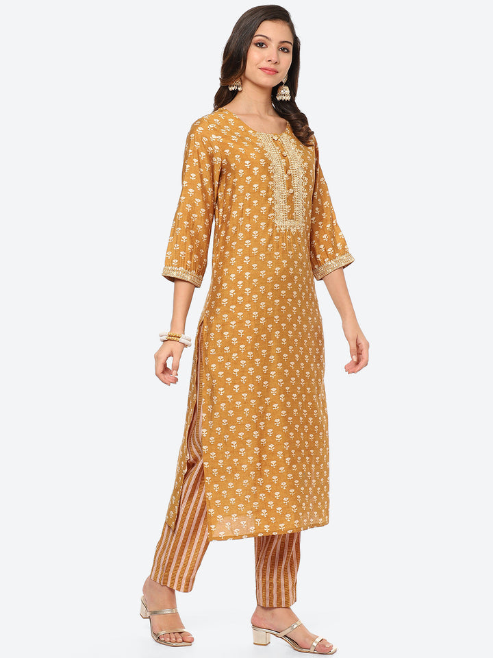 Sequin Muslin Kurta With Pant