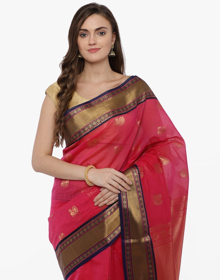 MBZ Meena Bazaar-Cotton Woven Saree