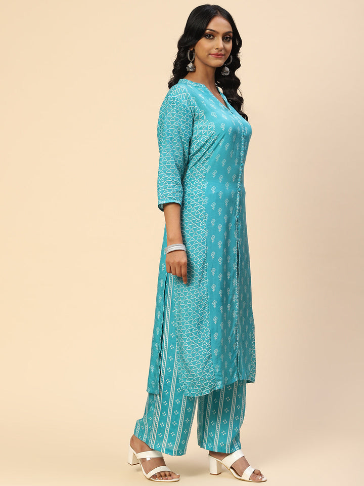 Printed Muslin Kurta With Pants