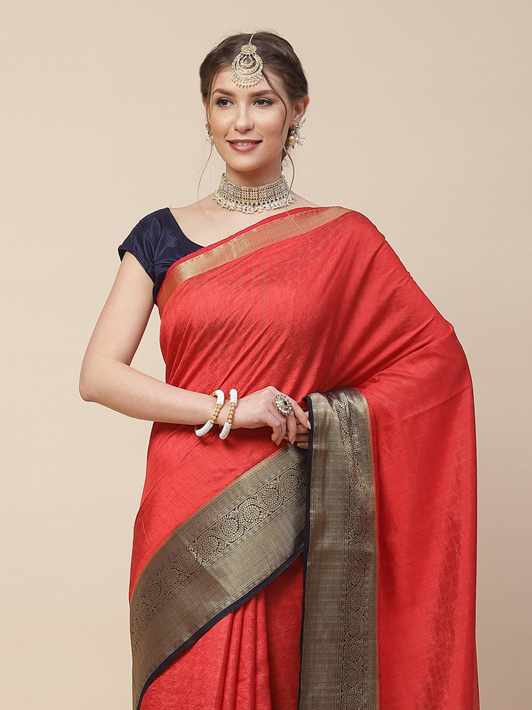 Zari Work Woven Art Handloom Saree