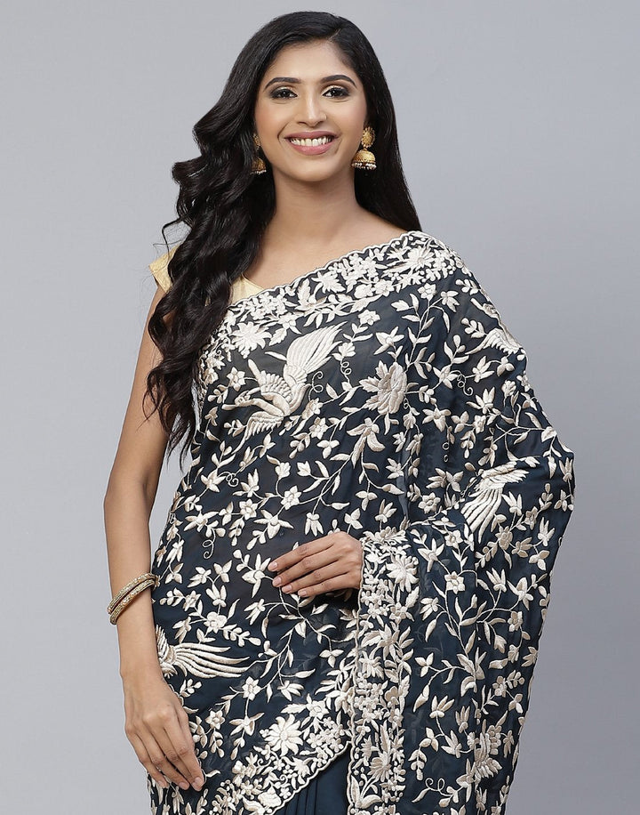 Art Georgette Embroidery Saree