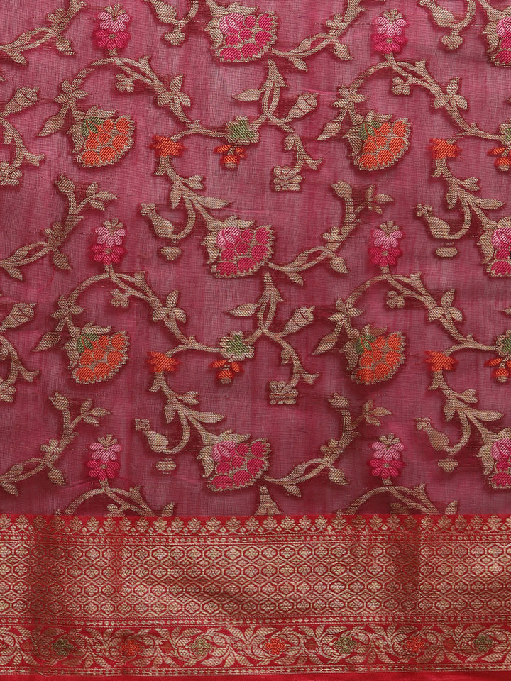 Zari Jaal Cotton Woven Saree