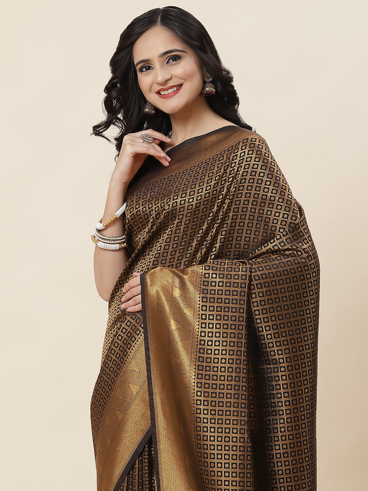 Stone Jaal Woven Handloom Saree