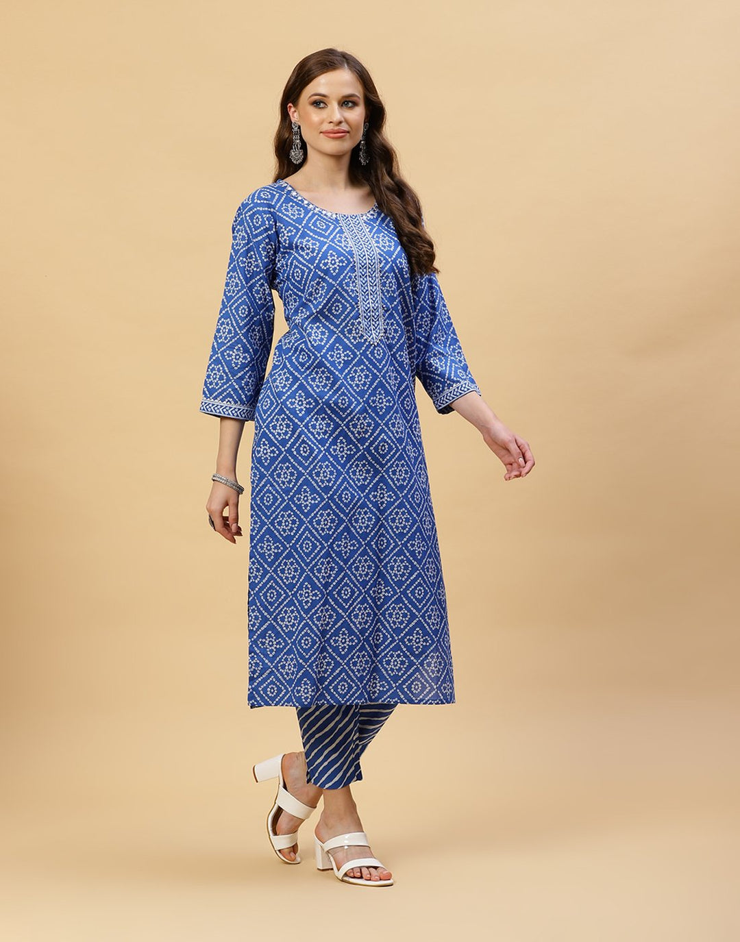 Printed Cotton Salwar Kameez Stitched Suit With Dupatta