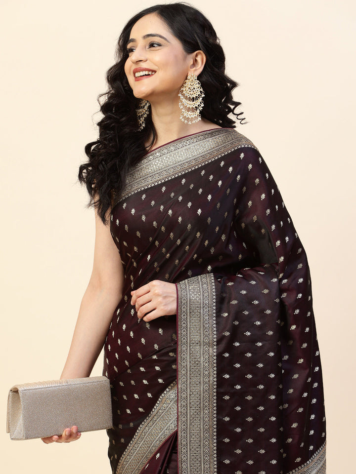Swarovski Embroidered Satin Saree