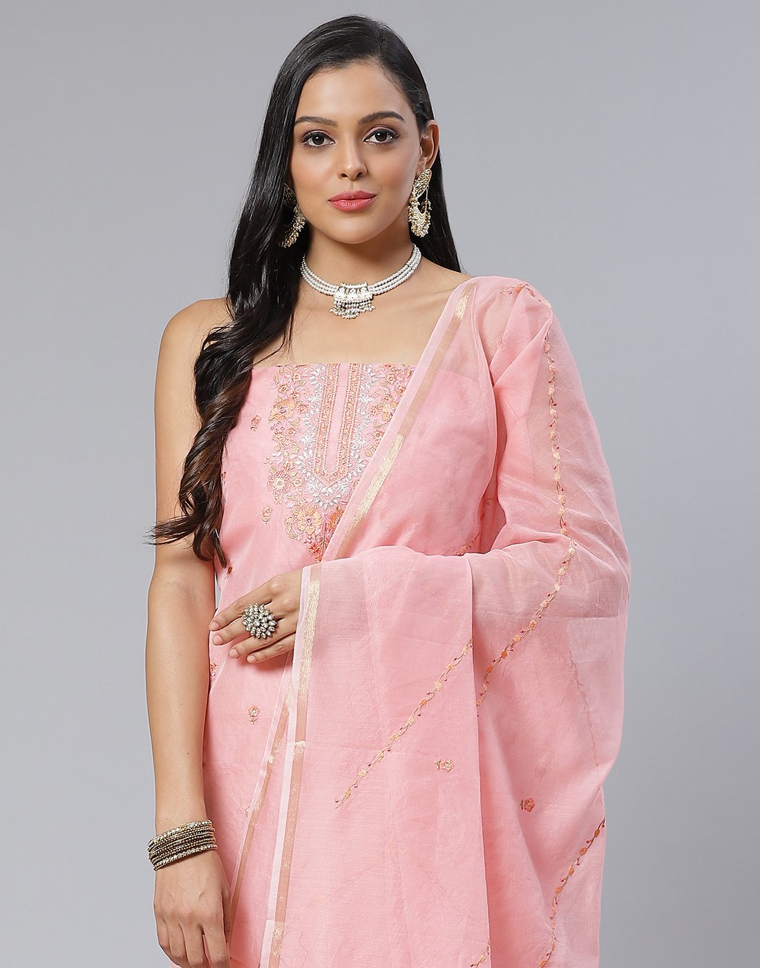 Chanderi Suit Set