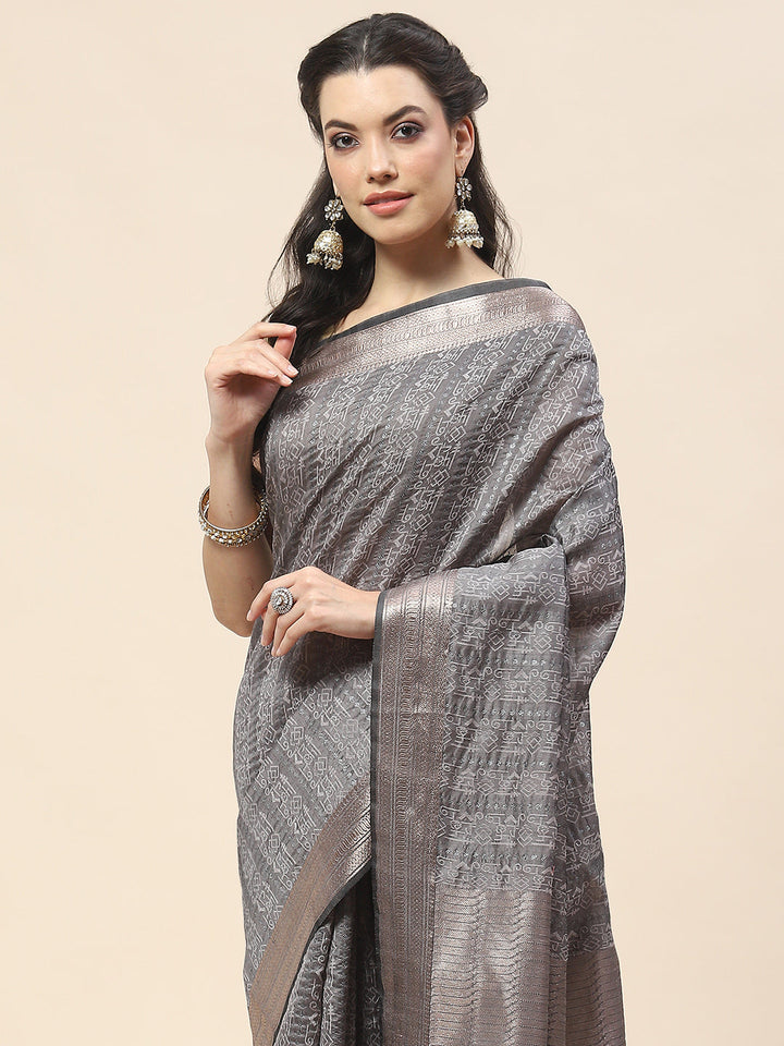 Zari Border Woven Art Tussar Saree