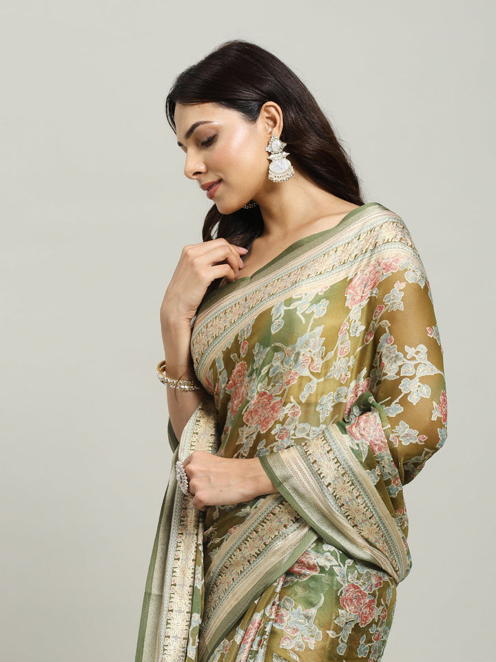 Digital Printed Georgette Saree