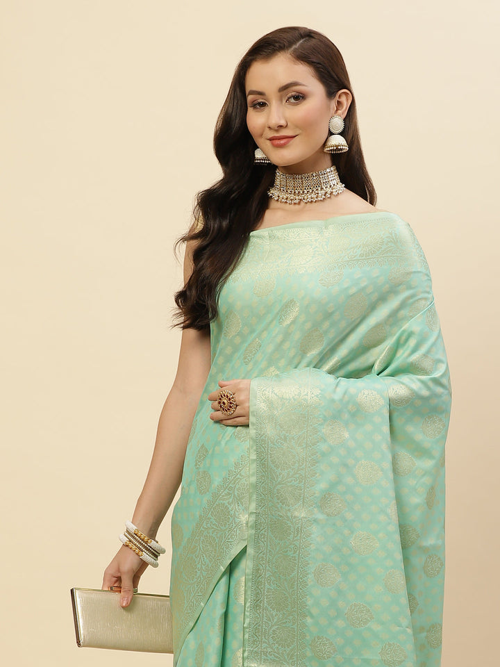 Zari Border Booti Cotton Woven Saree