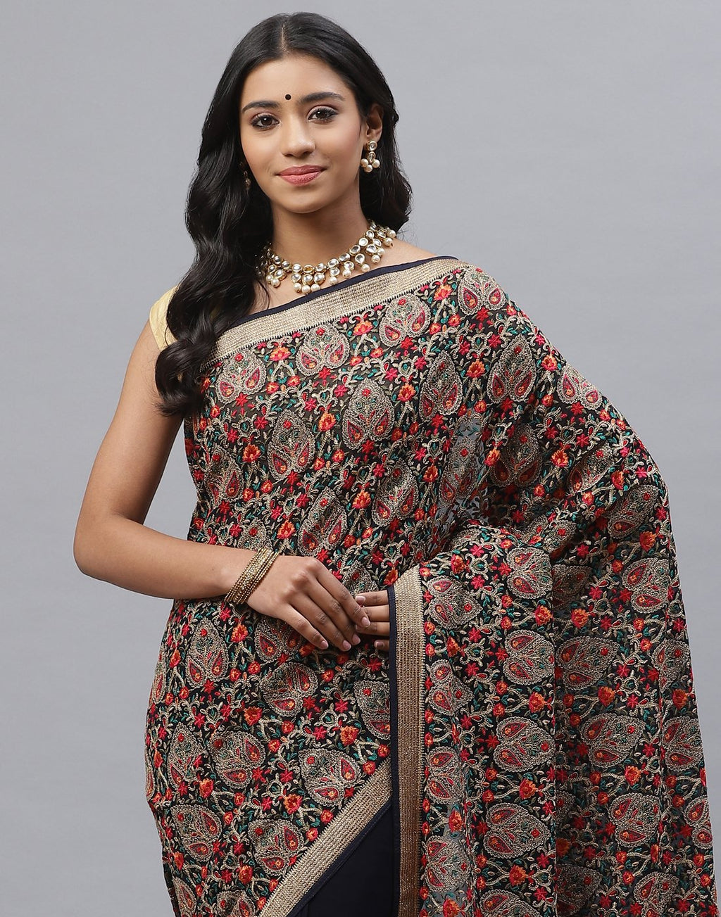 Georgette Embroidery Saree