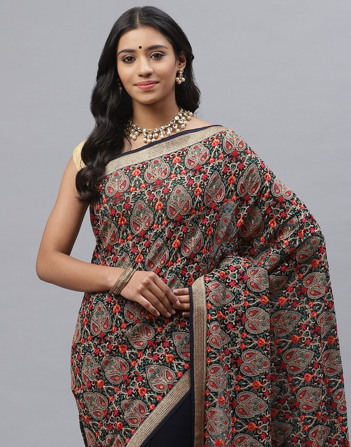 Georgette Embroidery Saree
