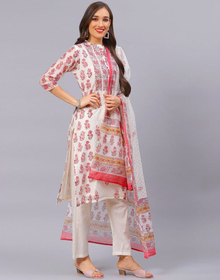 Straight Cotton Printed Salwar Kameez Stitched Suit