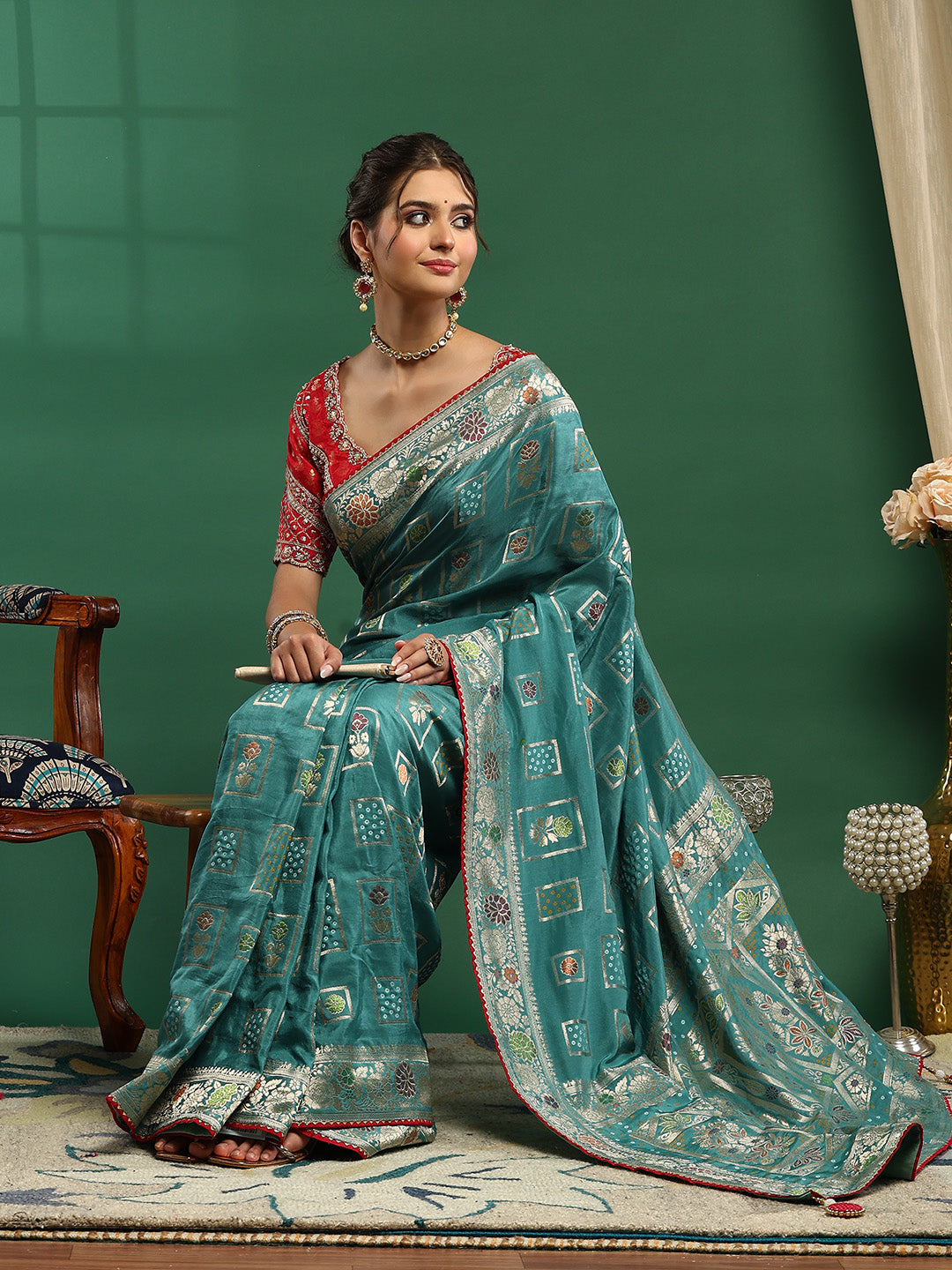 Embroidered Banarasi Saree