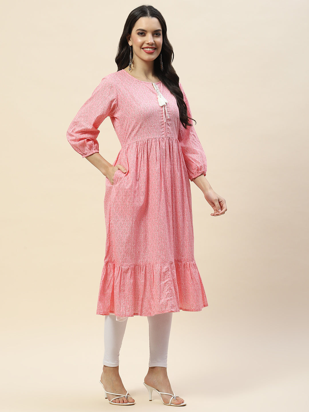 Solid Cotton Anarkali Kurta