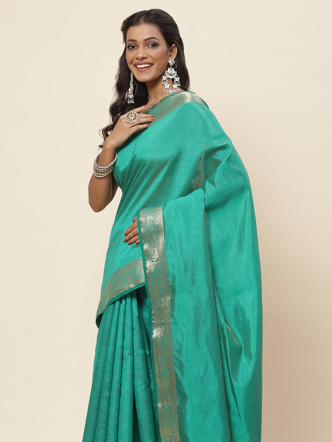 Zari Border Woven Handloom Saree