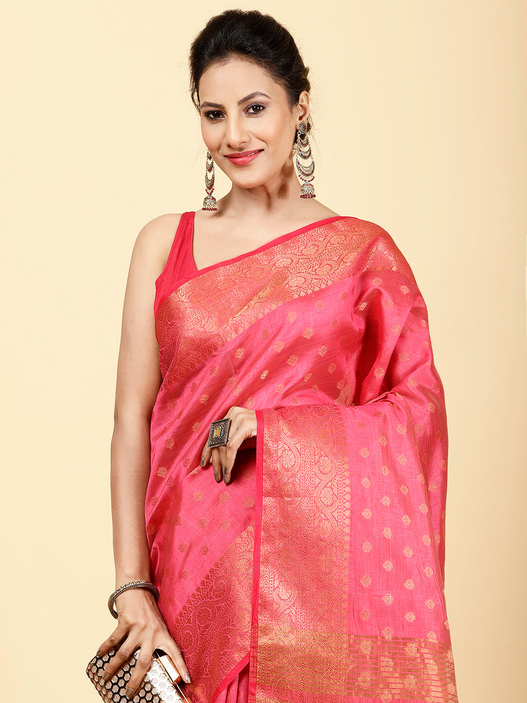 Zari Border Handloom Woven Saree