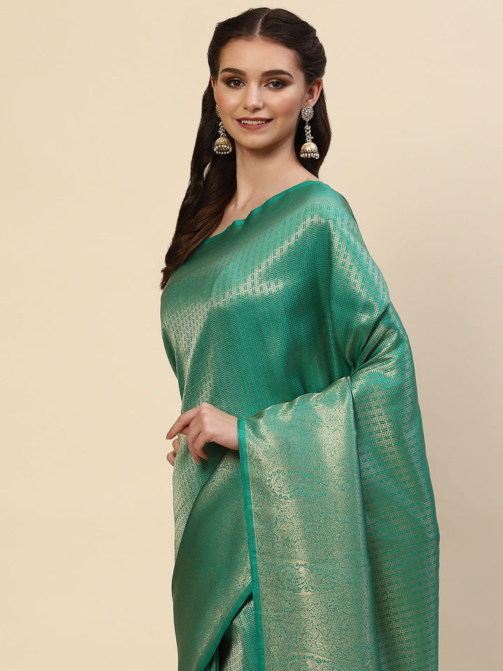 Brocade Zari Jaal Handloom Woven Saree