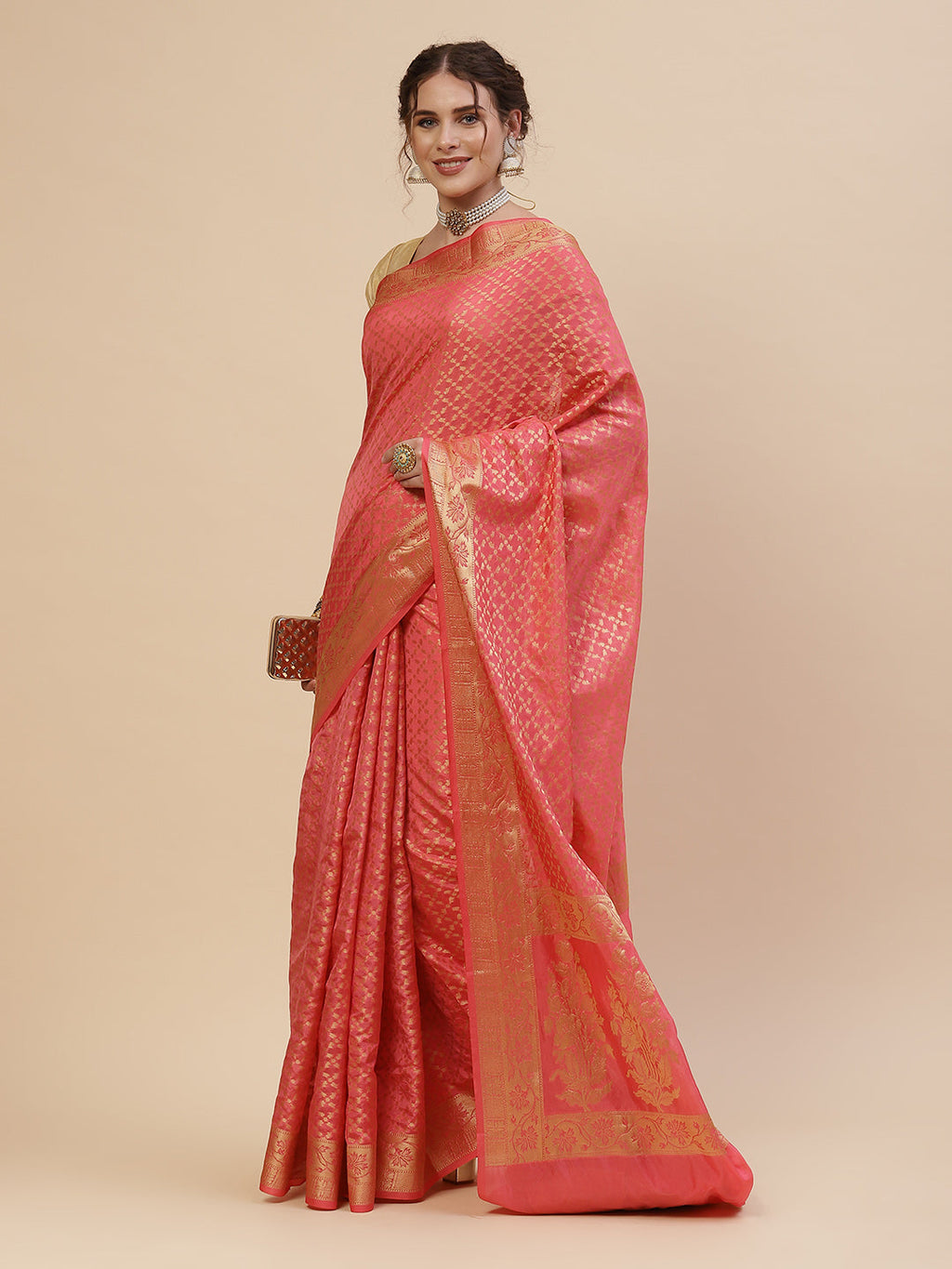 Zari Jaal Cotton Woven Saree