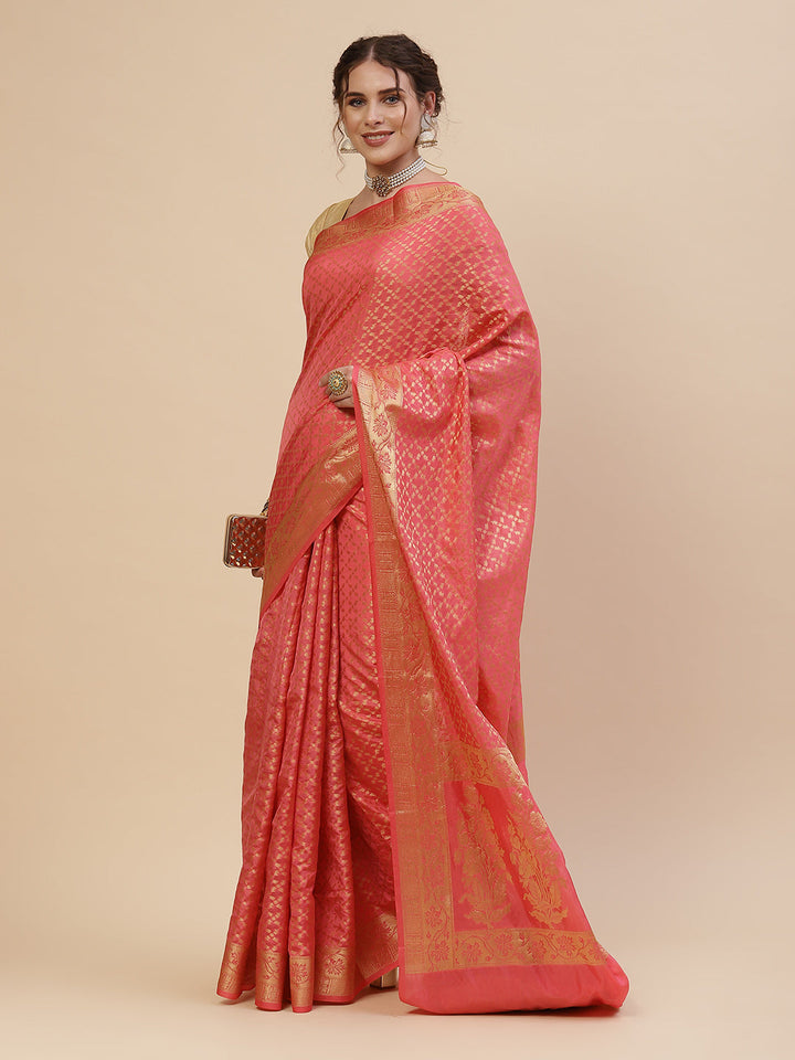 Zari Jaal Cotton Woven Saree