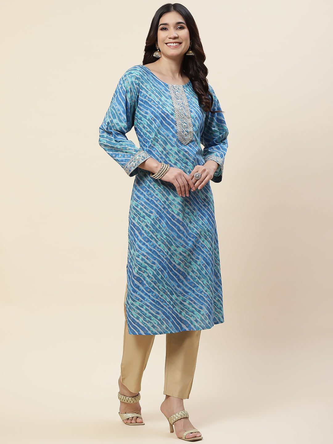 Leheriya Printed Cotton Kurta