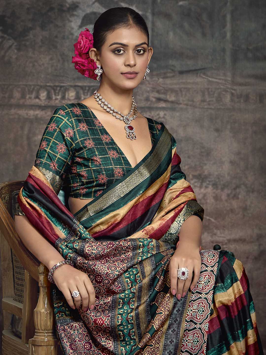 Printed Art Silk Saree