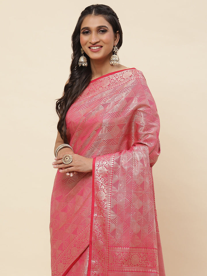 Zari Jaal Woven Banarsi Saree