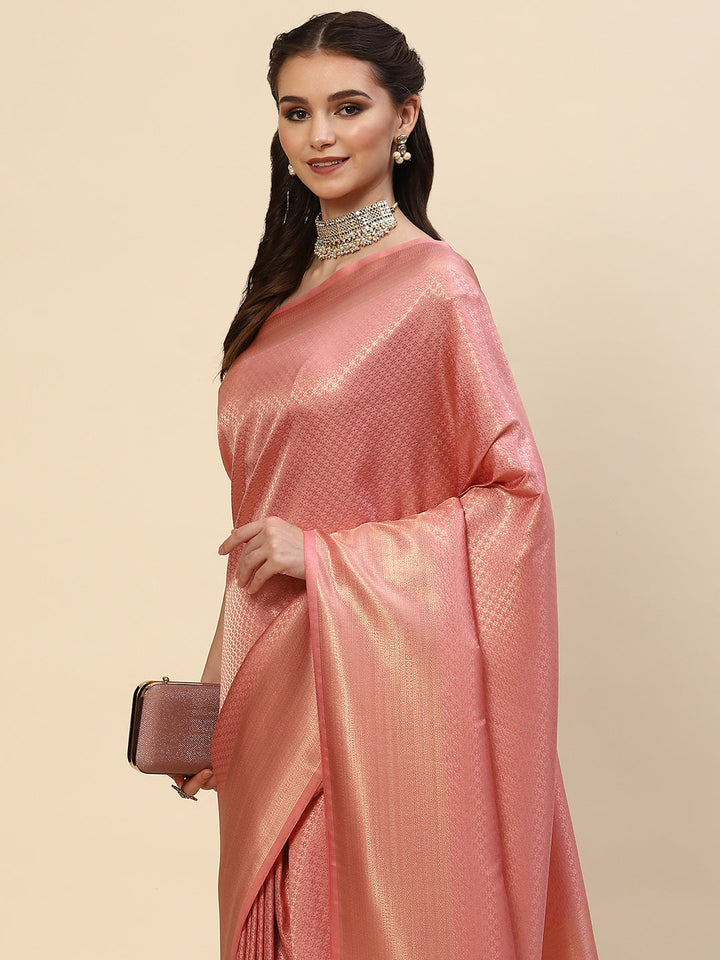 Brocade Zari Jaal Handloom Woven Saree