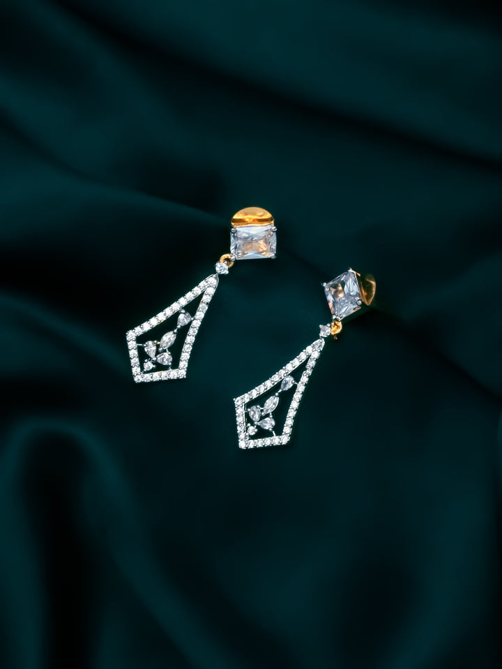 White Stones Drop &amp; Danglers Earrings