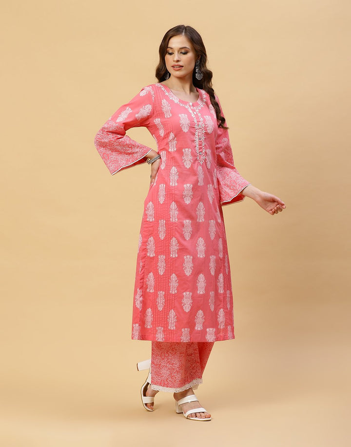Printed Cotton Kurti With Pant